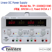 [TWINTEX TP-2305K] 30V/5A x 2채널, 5V/3A x1채널, 3채널 DC전원공급기